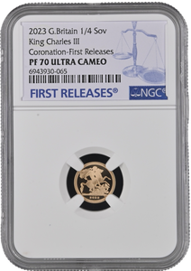 2023 GOLD PROOF QUARTER SOVEREIGN CORONATION NGC PF 70