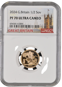 2024 GOLD PROOF HALF SOVEREIGN NGC PF 70