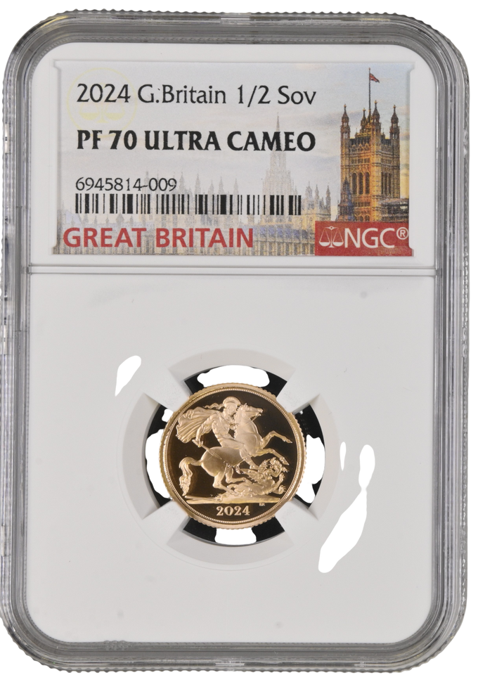 2024 GOLD PROOF HALF SOVEREIGN NGC PF 70
