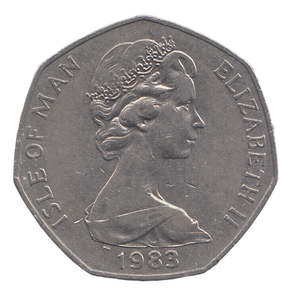 1983 CHRISTMAS 50P ISLE OF MAN