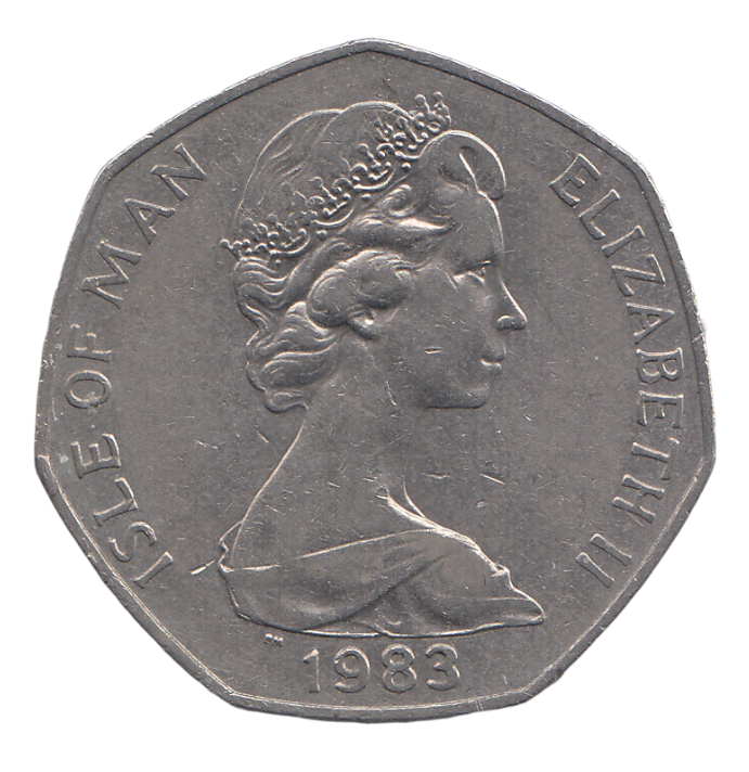 1983 CHRISTMAS 50P ISLE OF MAN