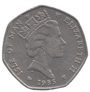 1985 CHRISTMAS 50P ISLE OF MAN