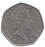 1985 CHRISTMAS 50P ISLE OF MAN