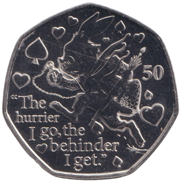 2021 50P WHITE RABBIT ISLE OF MAN ( BU )