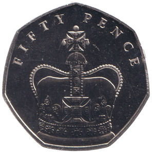 2018 SAPPHIRE JUBILEE 50P ISLE OF MAN ( BU )