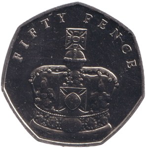 2018 IMPERIAL STATE CROWN 50P ISLE OF MAN ( BU )