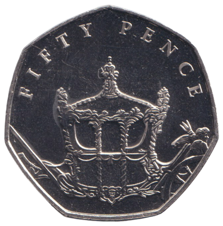 2018 65 SAPPHIRE ANNIVERSARY 50P ISLE OF MAN ( BU )