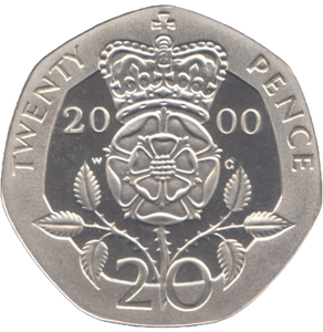 2000 SILVER PROOF TWENTY PENCE