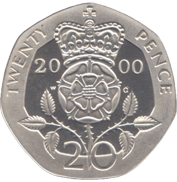 2000 SILVER PROOF TWENTY PENCE