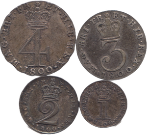 1800 MAUNDY SET GEORGE III