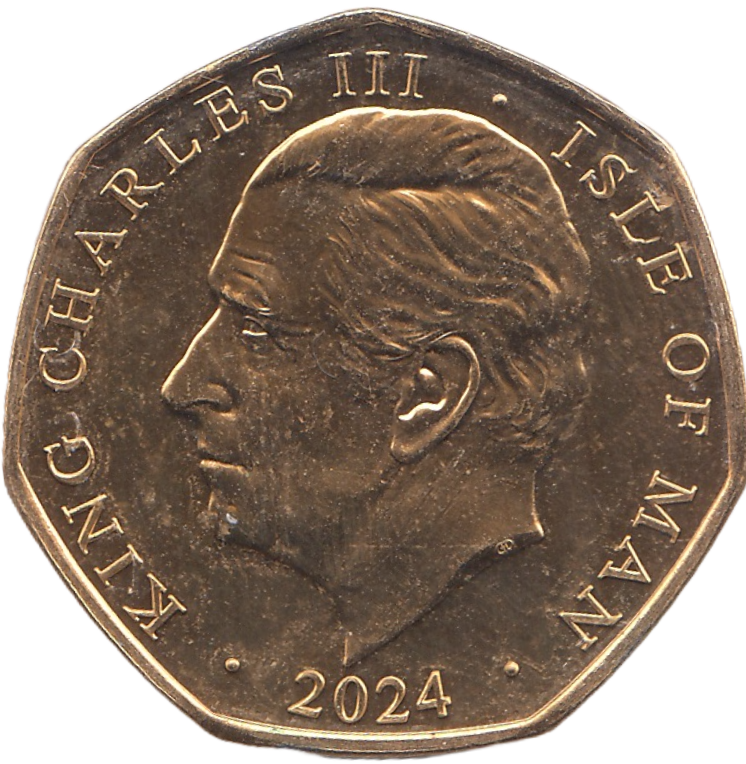 2024 FIFTY PENCE ISLE OF MAN ( BU )