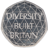 2020 SILVER PROOF DIVERSITY FIFTY PENCE UNITED KINGDOM