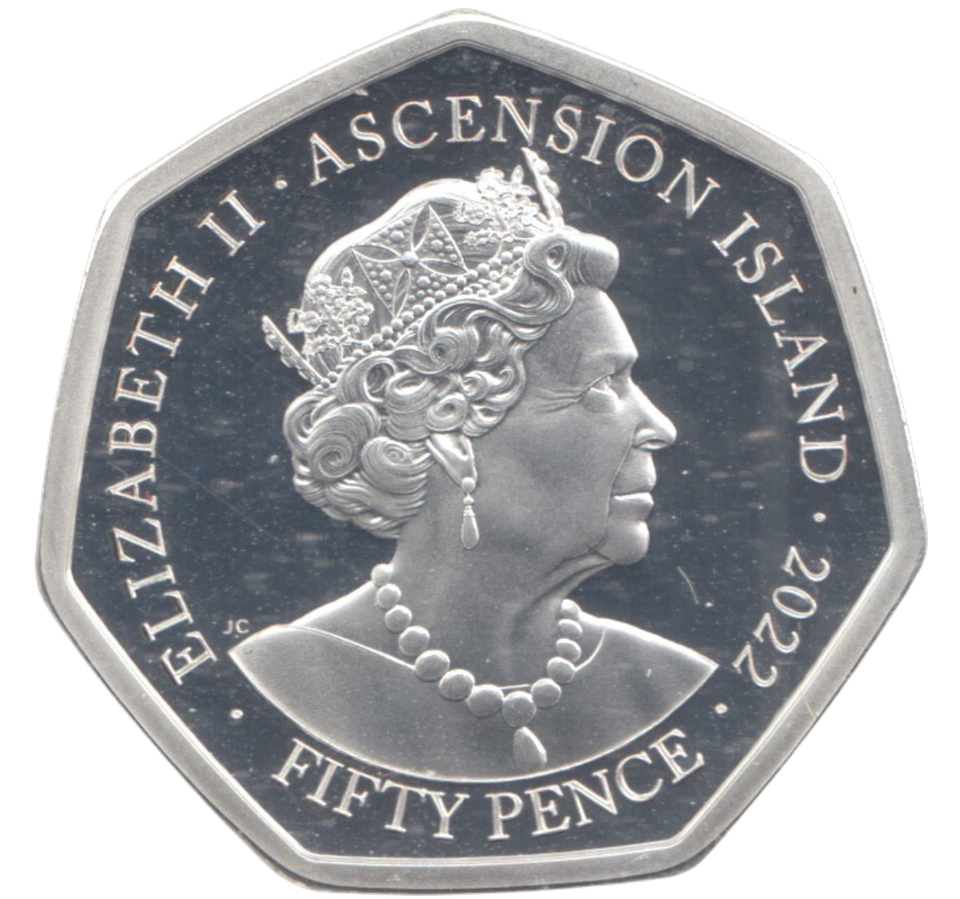 2022 SILVER PLATED 50P THE UGLY DUCKLING ASCENSION ISLANDS