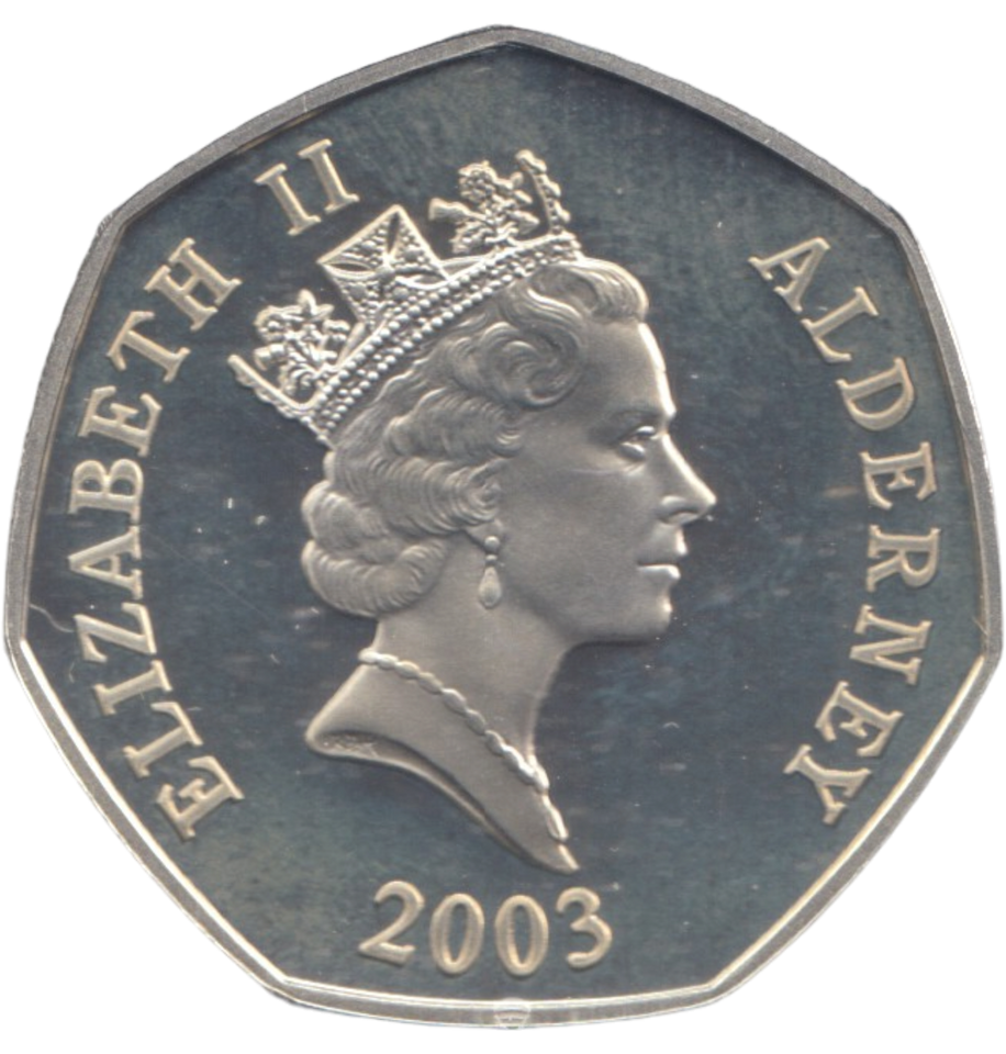 2003 SILVER PROOF 50P CORONATION JUBILEE
