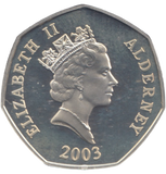 2003 SILVER PROOF 50P CORONATION JUBILEE