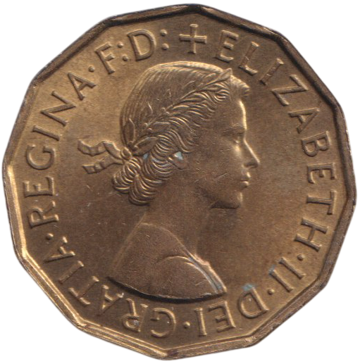 1959 THREEPENCE ( AUNC )