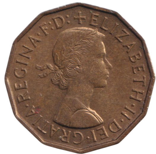 1958 THREEPENCE ( AUNC )