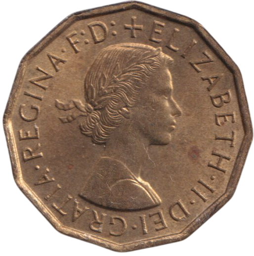 1965 THREEPENCE ( UNC )