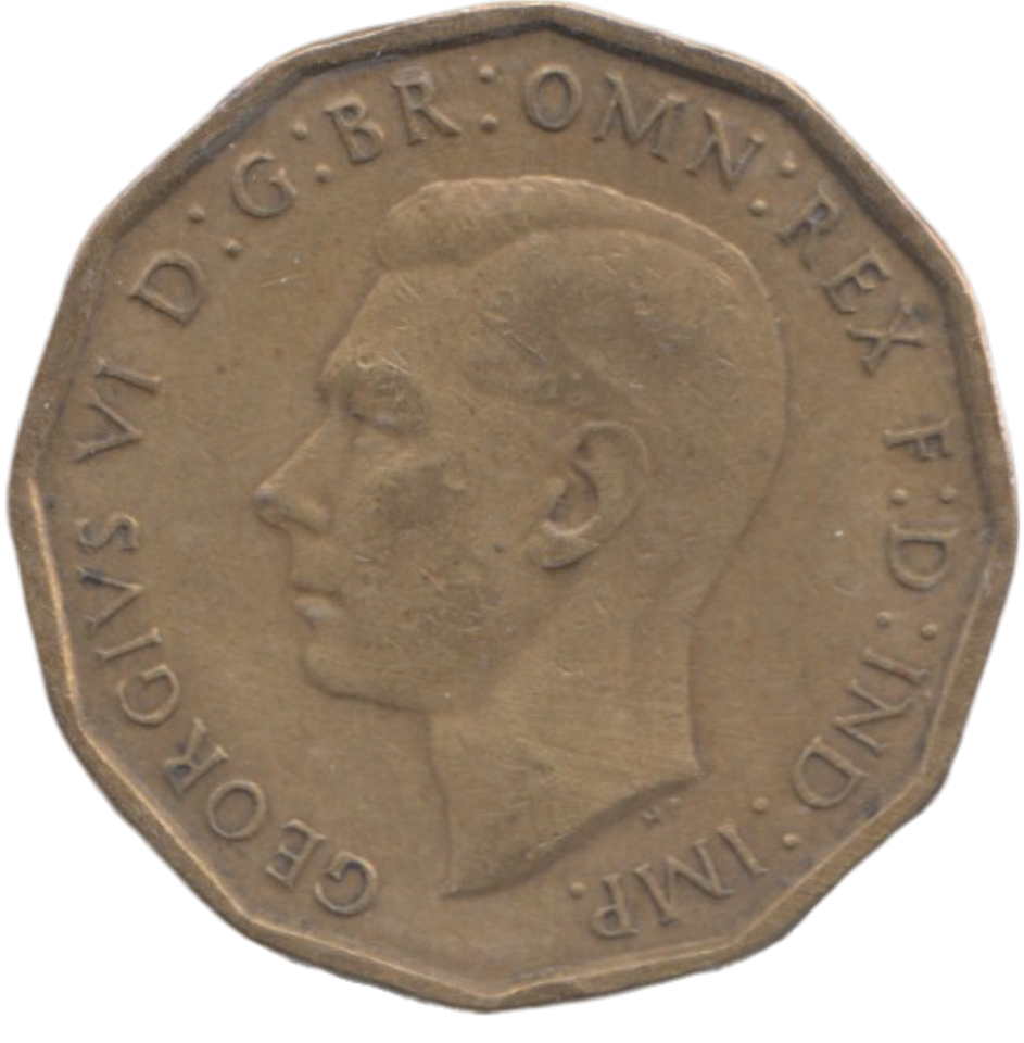 1946 BRASS THREEPENCE ( GF )