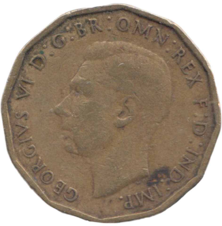 1946 BRASS THREEPENCE ( GF )