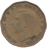 1946 BRASS THREEPENCE ( GF )