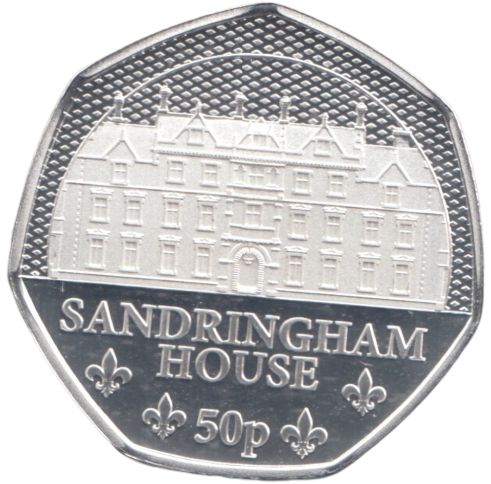 2023 SILVER PROOF 50 PENCE SANDRINGHAM HOUSE