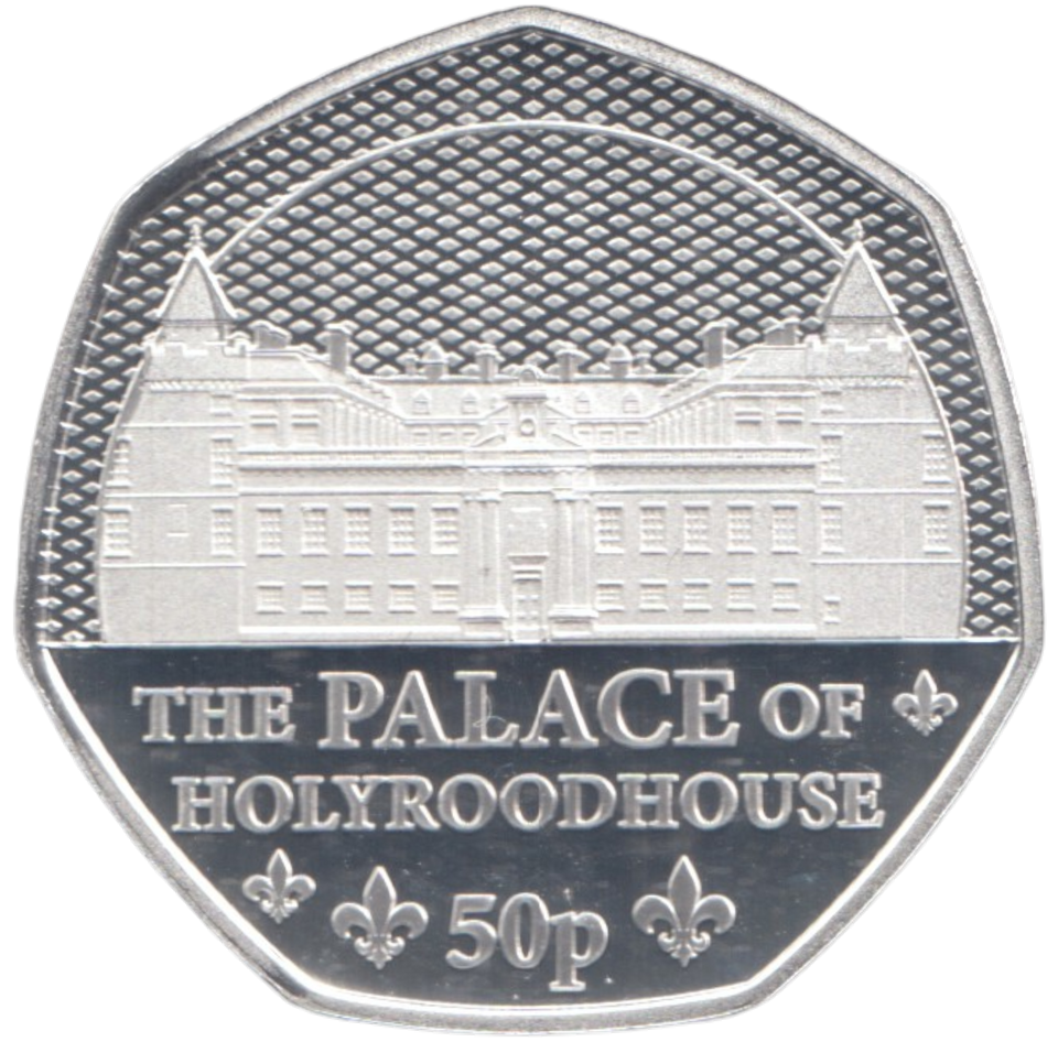 2023 SILVER PROOF 50 PENCE THE PALACE OF HOLYROODHOUSE