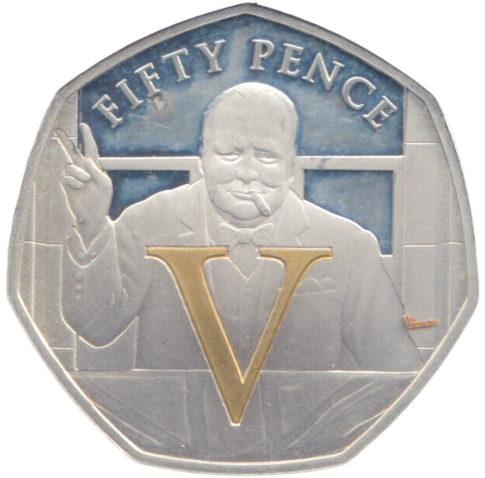2020 SILVER PROOF 50 PENCE VE DAY