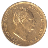 1837 GOLD HALF SOVEREIGN ( AUNC )