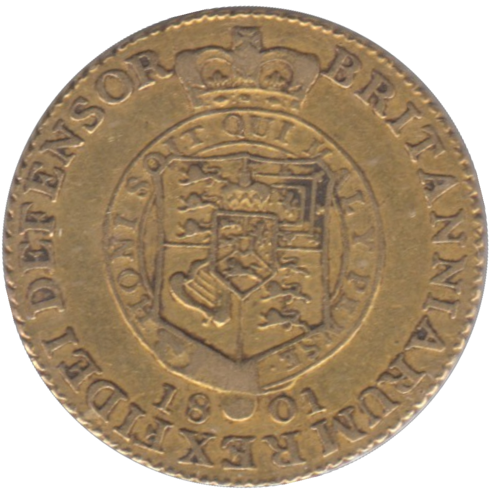 1801 GOLD HALF GUINEA ( VF )