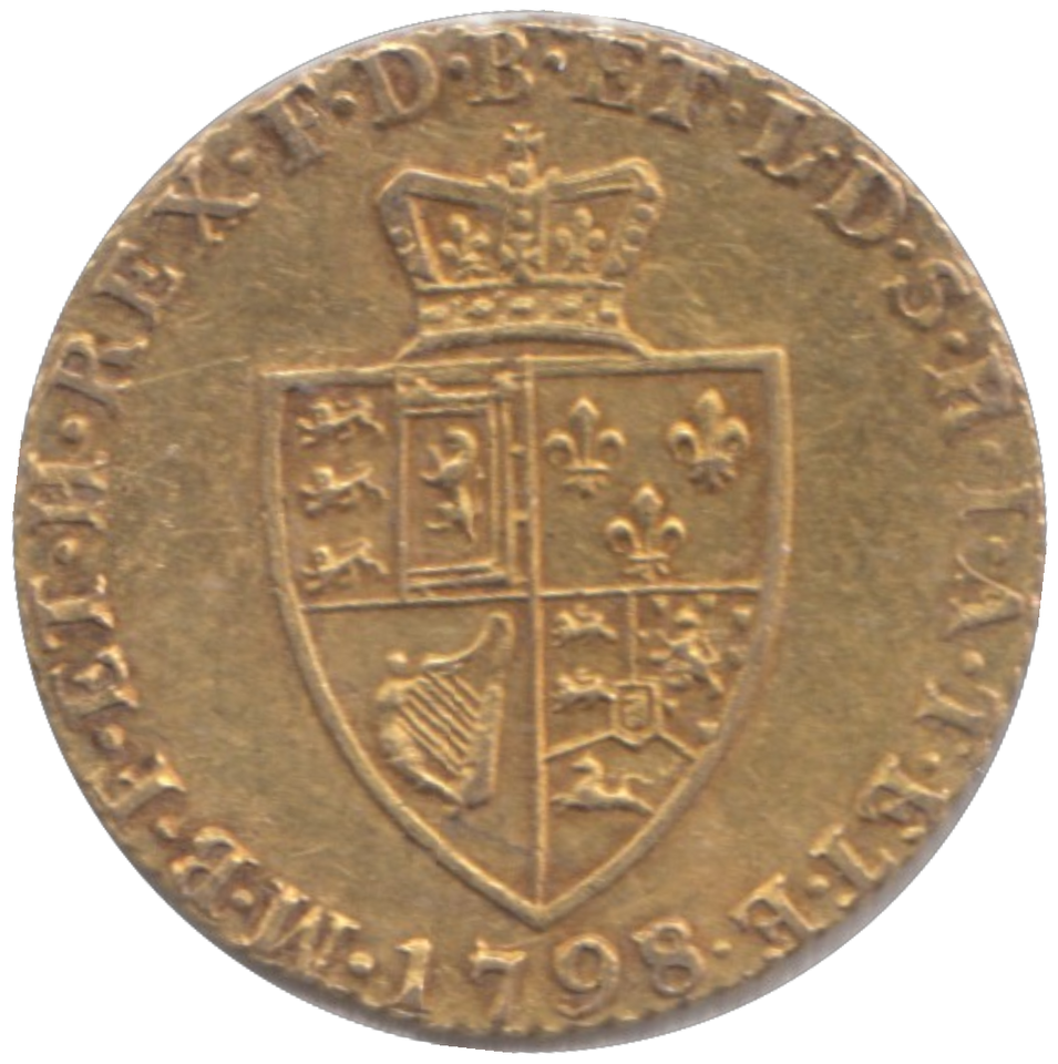 1798 GOLD HALF GUINEA ( GVF )