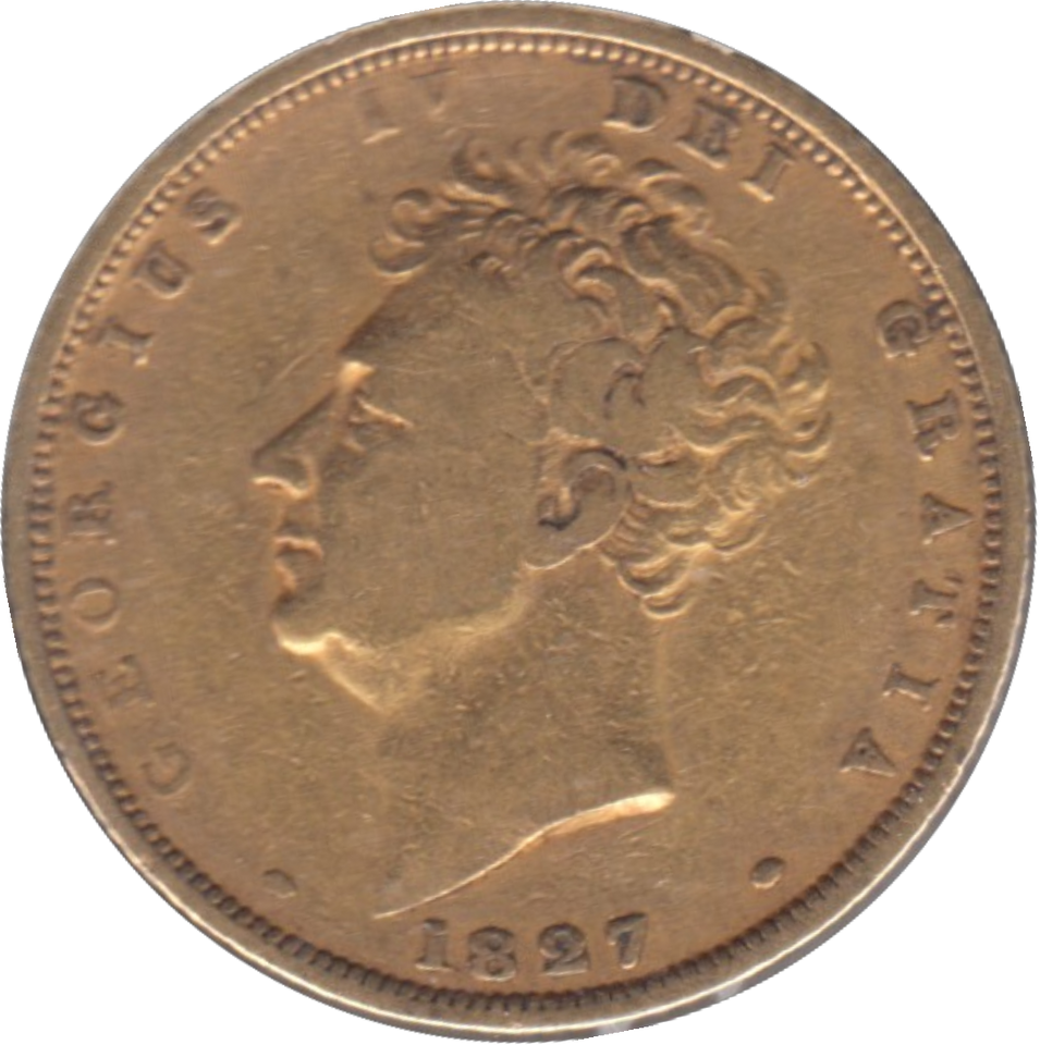 1827 GOLD SOVEREIGN ( GF )