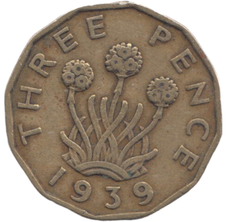 1939 THREEPENCE ( GF )