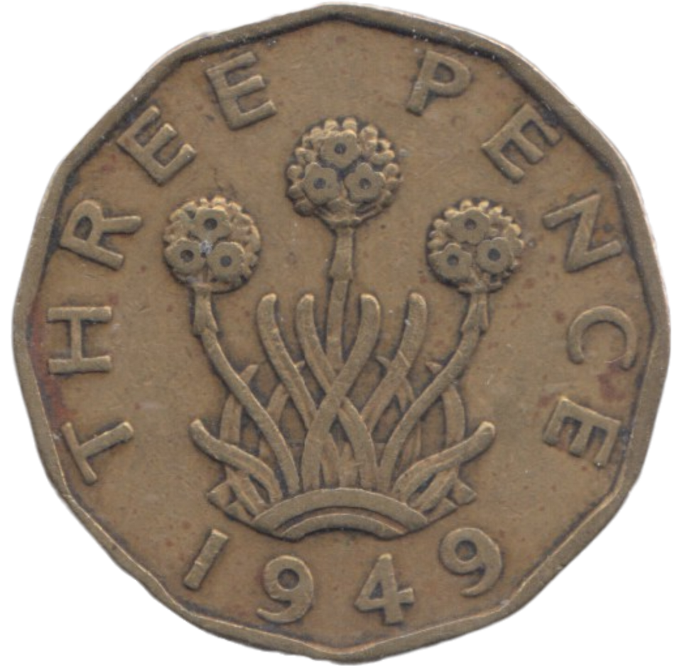 1949 THREEPENCE ( FINE )
