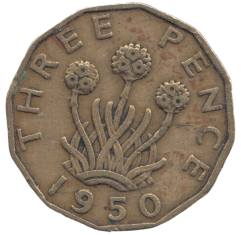 1950 THREEPENCE ( GF )