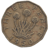 1950 THREEPENCE ( GF )