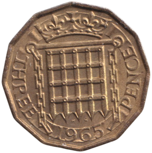 1965 THREEPENCE ( UNC )
