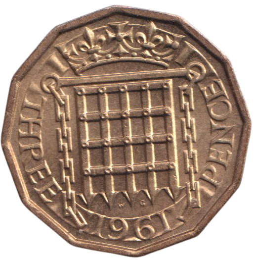 1961 THREEPENCE ( UNC )