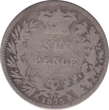 1875 SIXPENCE (NF) DIE 21