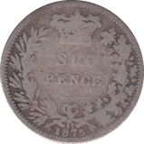 1875 SIXPENCE (NF) DIE 21