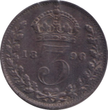 1896 MAUNDY THREE PENCE ( VF )