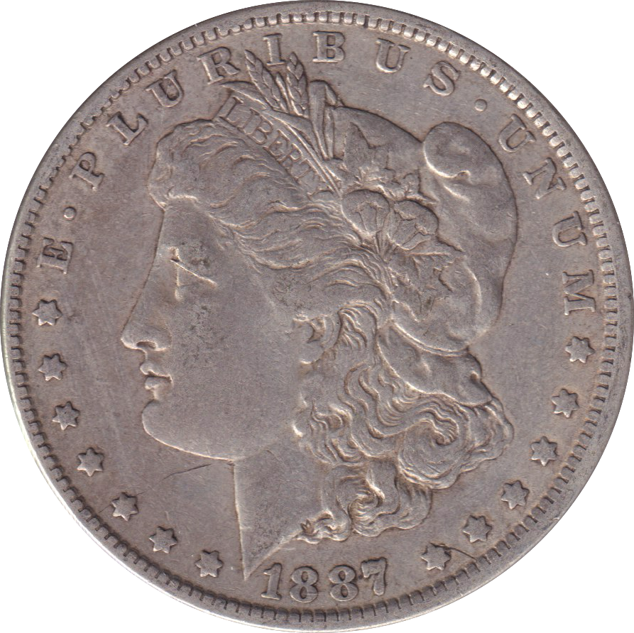 1887 SILVER ONE MORGAN DOLLAR USA