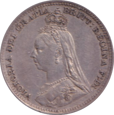 1891 MAUNDY THREE PENCE ( AUNC )