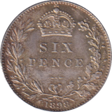 1898 SIXPENCE (VF)