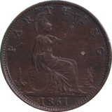 1861 FARTHING ( EF )