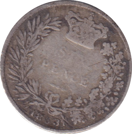 1853 SIXPENCE (NF)