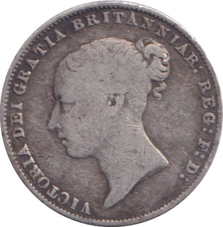 1860 SIXPENCE (GF) DIE 58