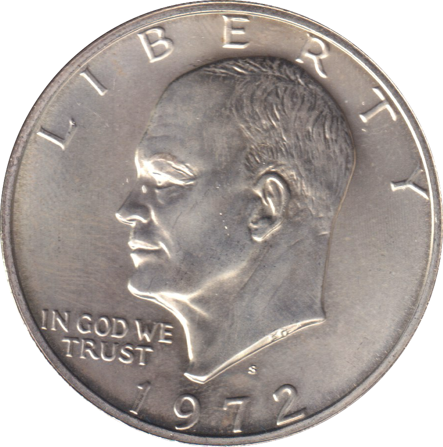 1972 SILVER ONE DOLLAR USA EISENHOWER