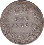 1908 SIXPENCE (FINE)