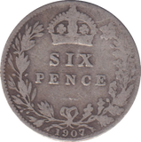 1907 SIXPENCE (FINE)